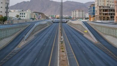 صورة لطريق في المدينة المنورة، ولا توثق بالضرورة المداخل الجديدة